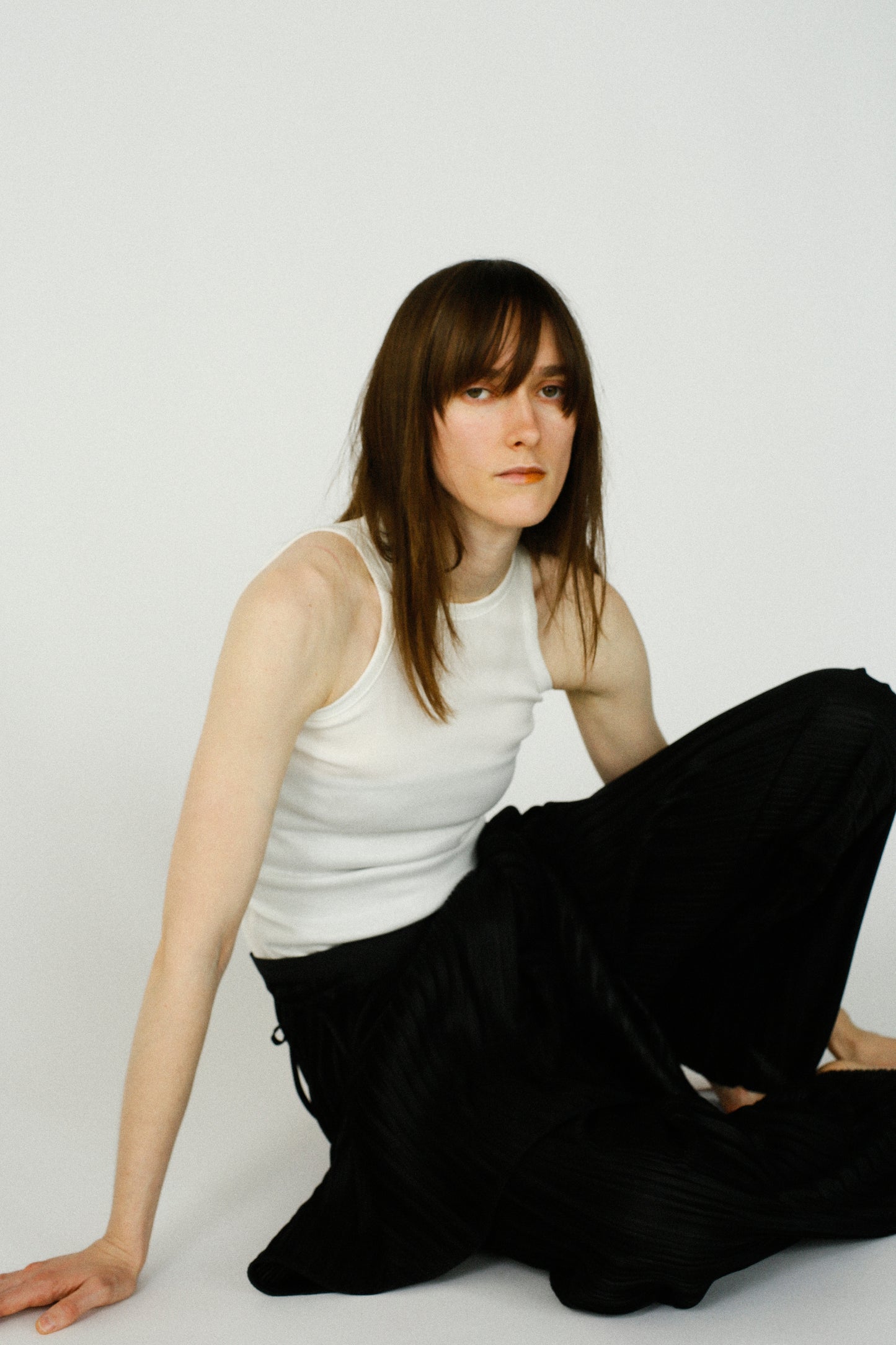 Pleats Wrap Skirt Pants / BLACK -4月24日発送-