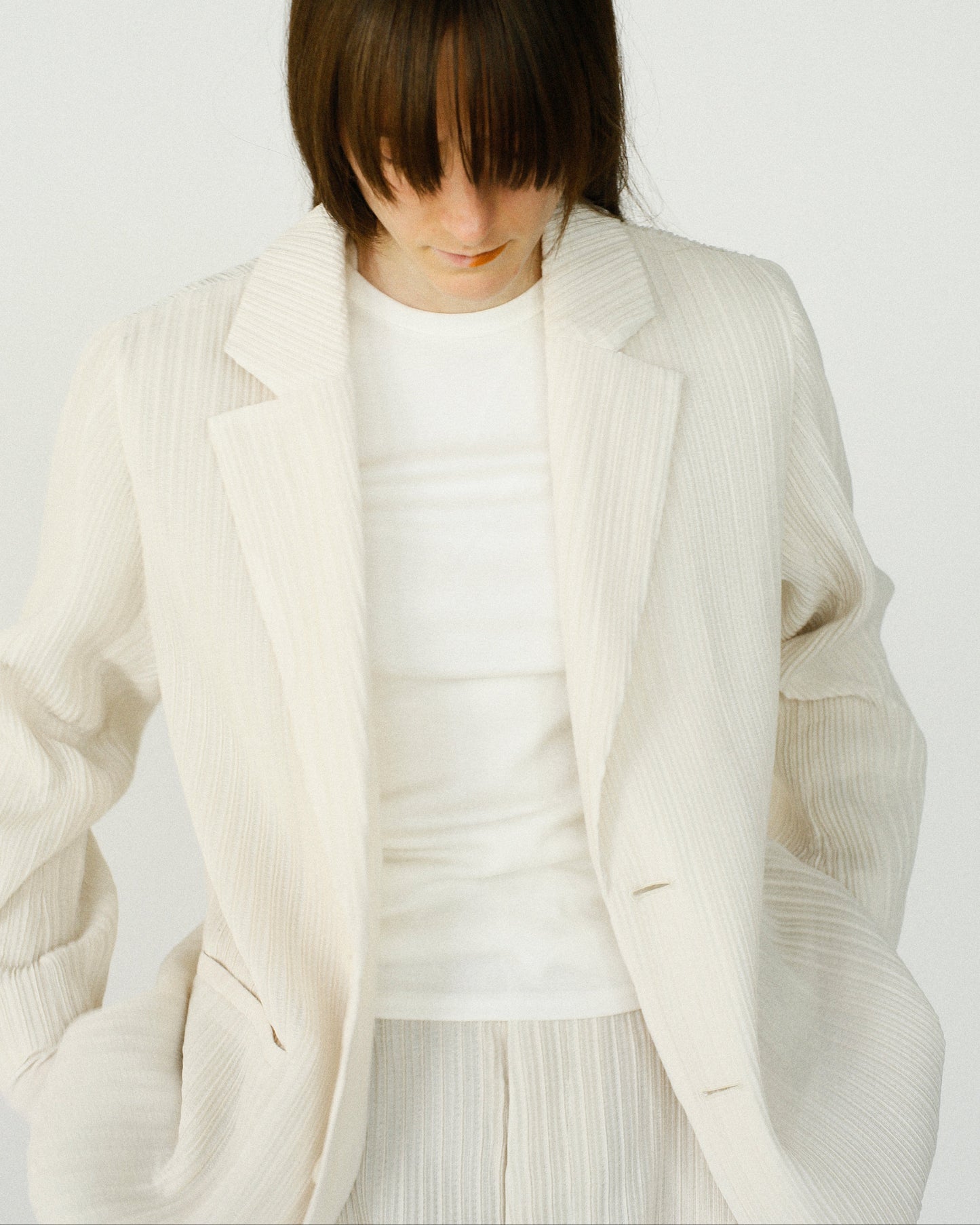 Pleats Tailored Jacket / OFFWHITE -4月5日発送-
