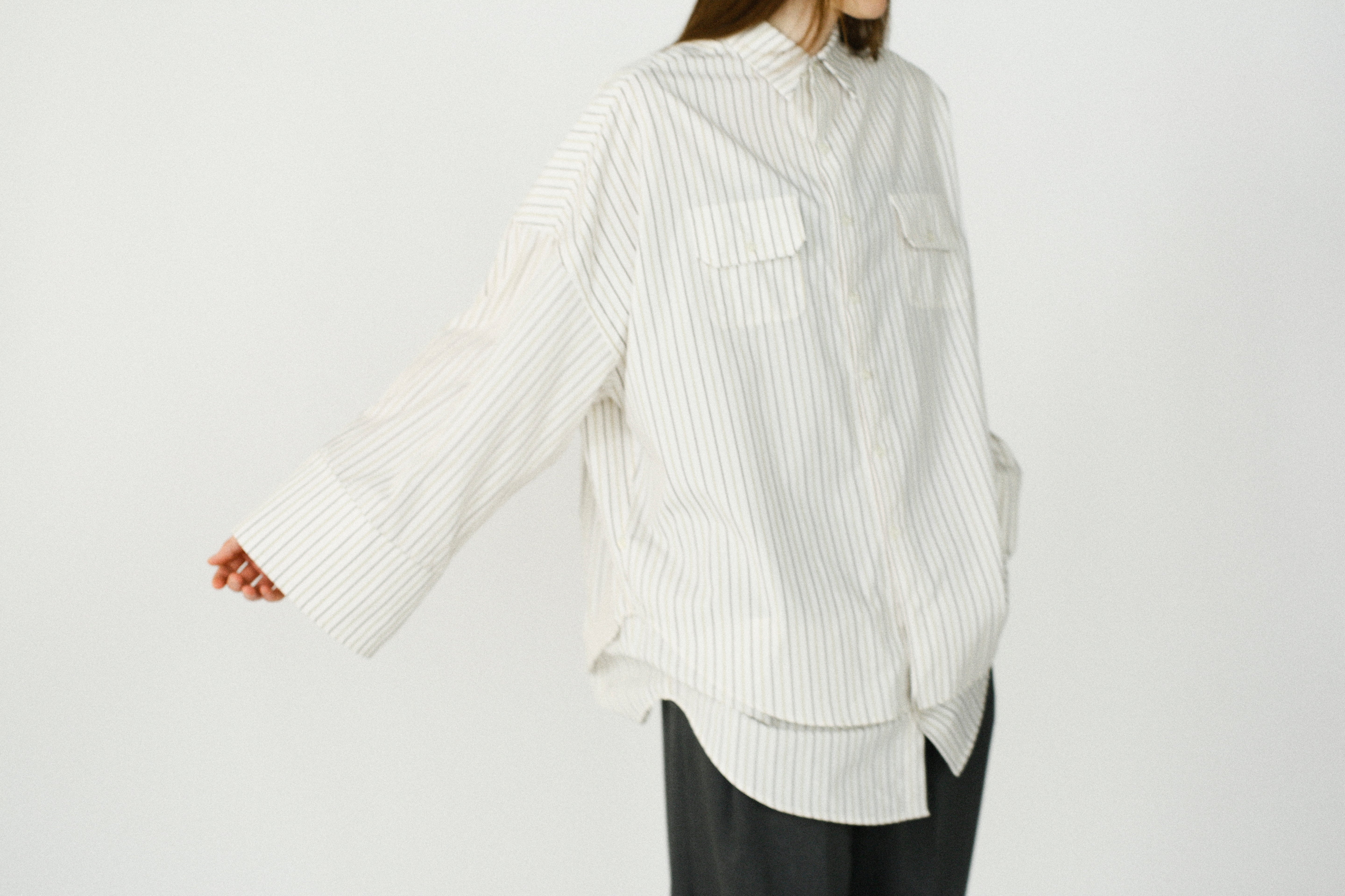 Over Stripe Shirt / WHITE – &her