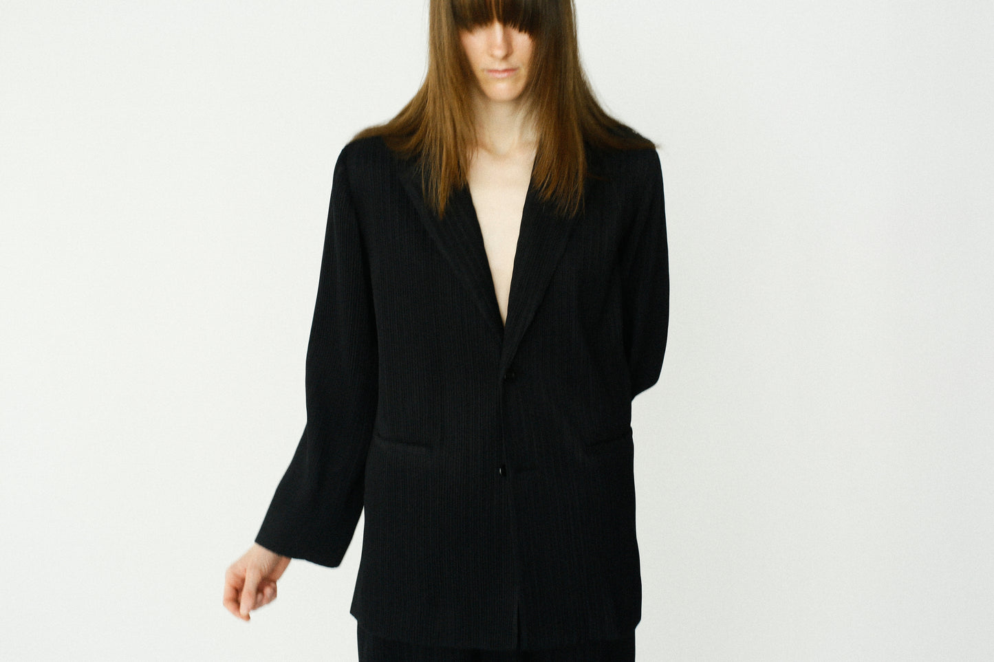 Pleats Tailored Jacket / BLACK -4月5日発送-