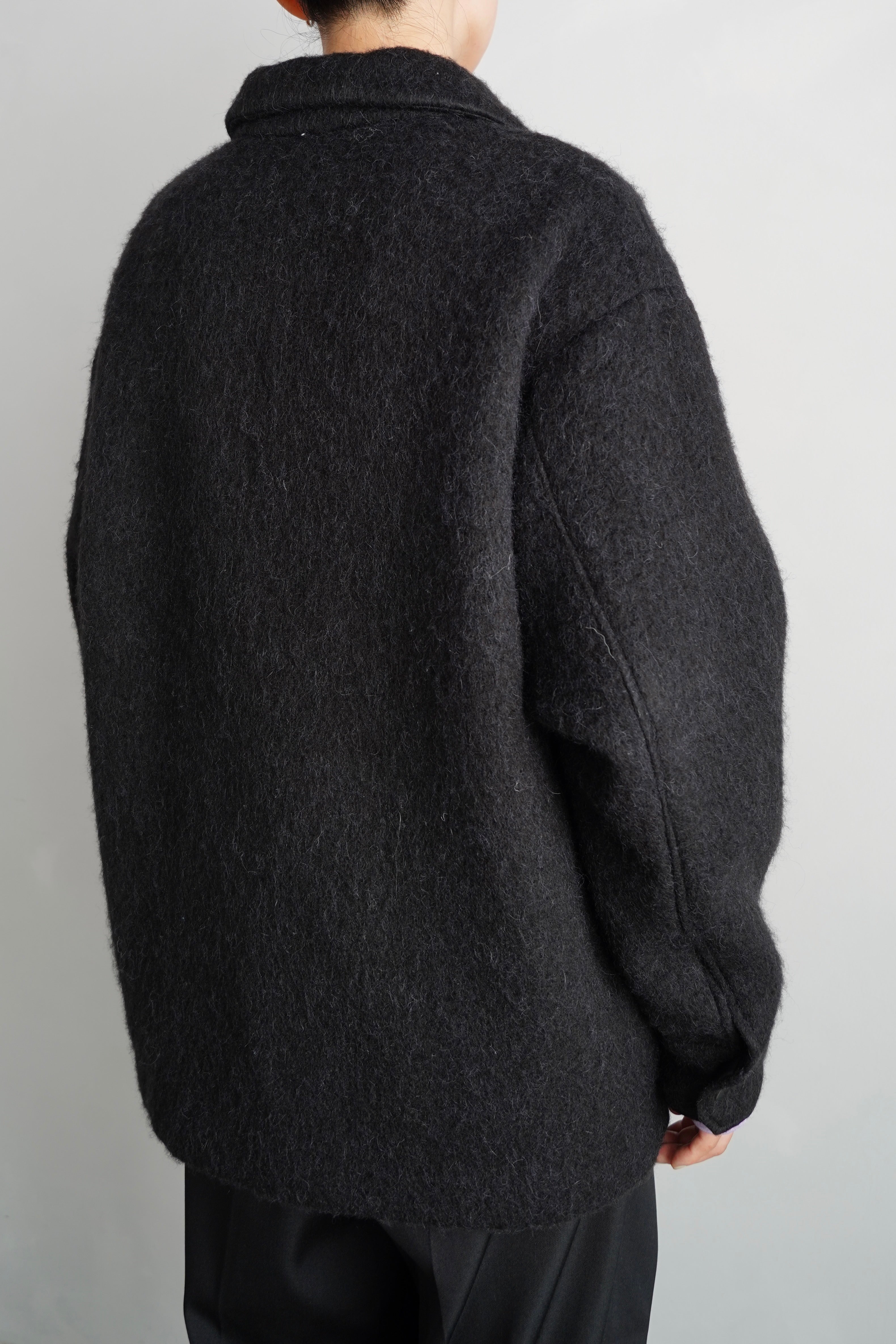 Soft Shaggy Jacket / BLACK -11月上旬発送- – &her
