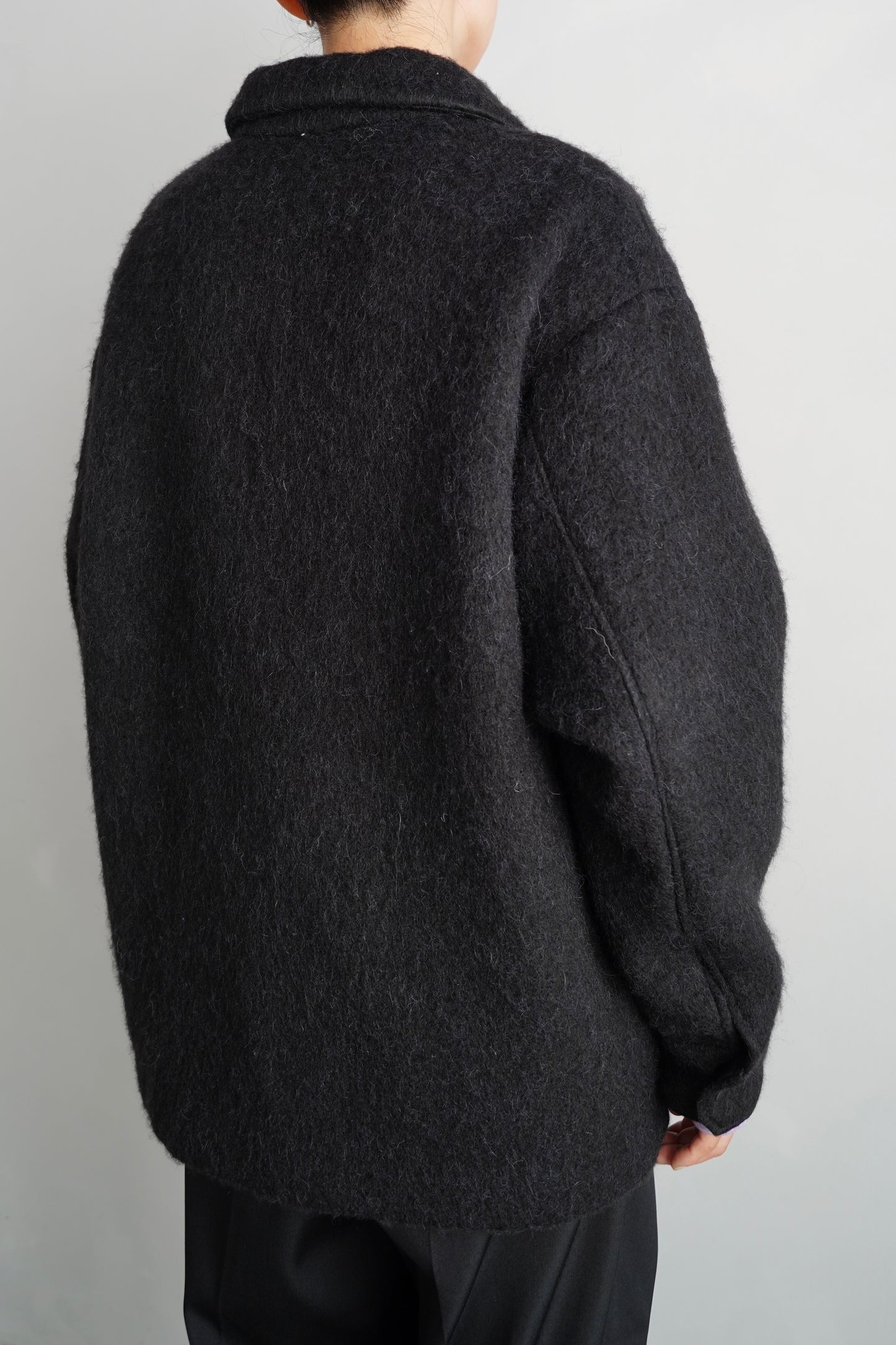 Soft Shaggy Jacket / BLACK -11月上旬発送-