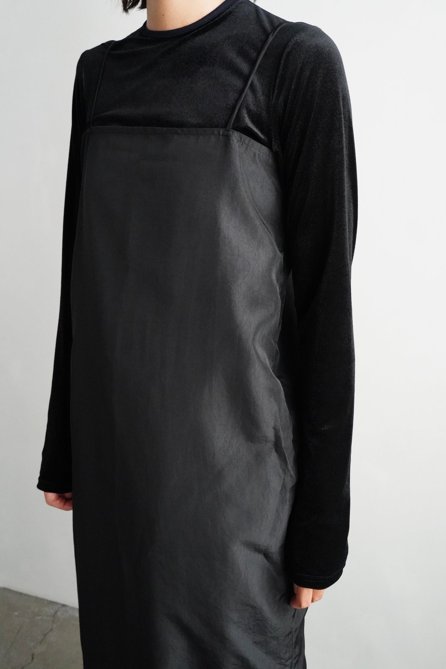 Taffeta Cami Dress / BLACK -9月20-25日発送-