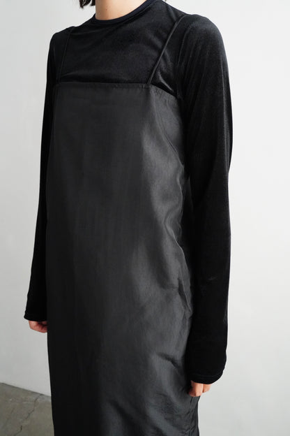 Taffeta Cami Dress / BLACK -9月20-25日発送-