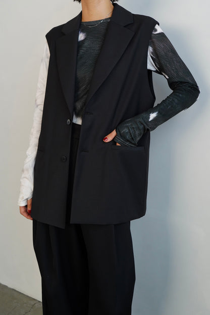 Tailored Vest / BLACK