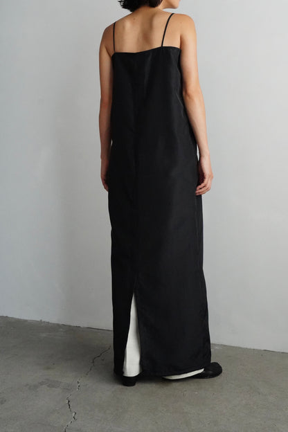 Taffeta Cami Dress / BLACK -9月20-25日発送-