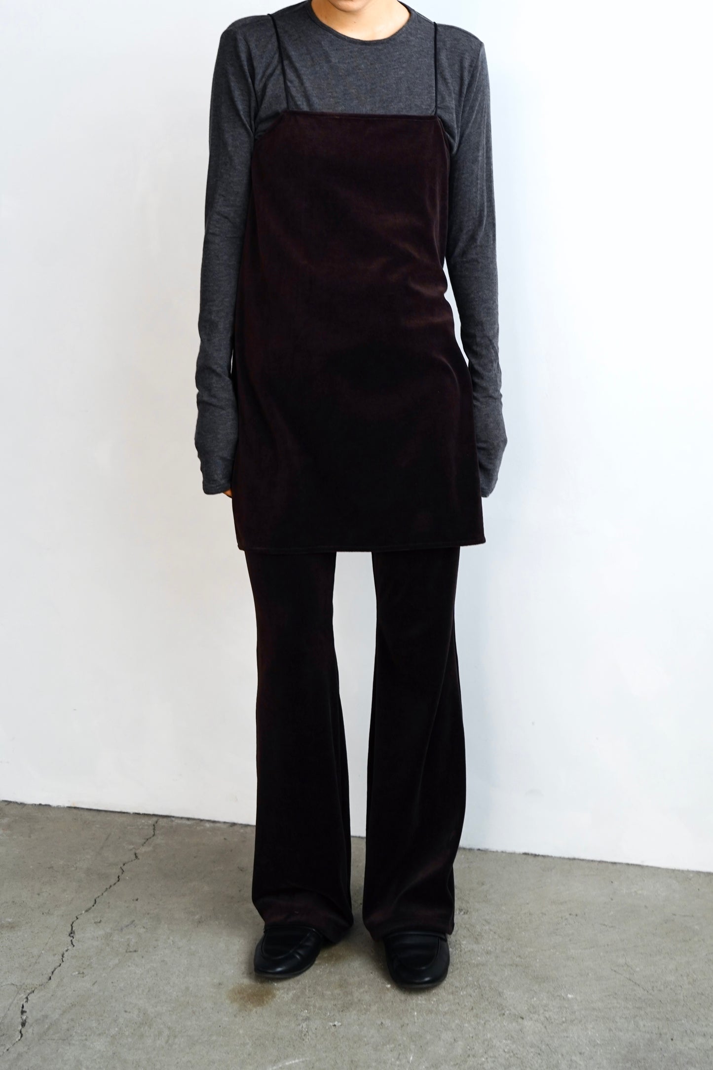 Velour Cami Pants Set / BROWN -9月30日発送-