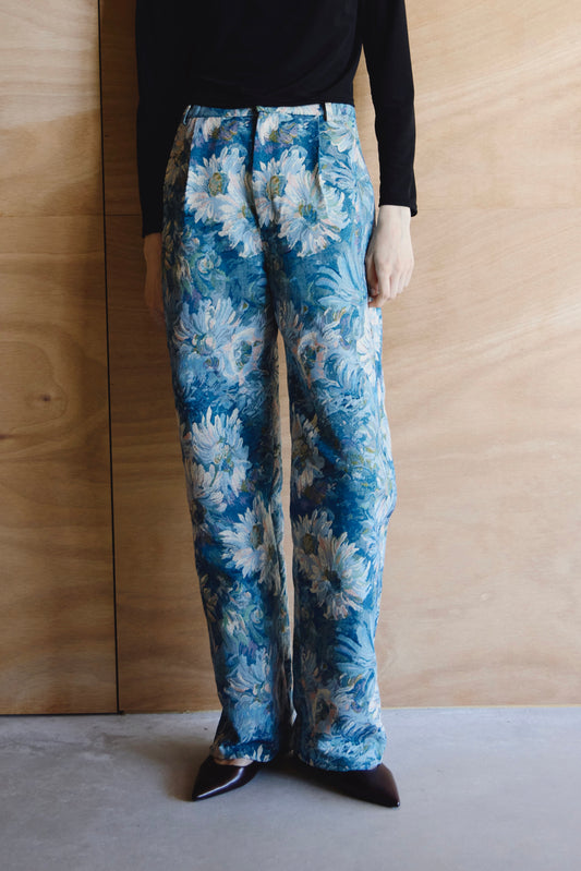 Jacquard Pants / BLUE -10月15-20日発送-