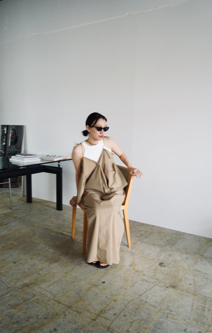 Typewriter Arrange Dress / BEIGE -6月25-30日発送-