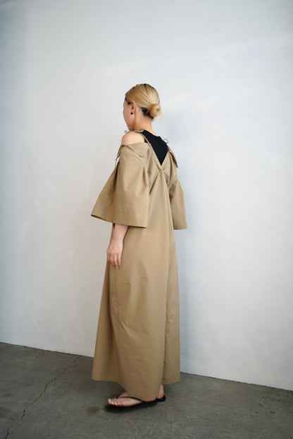 Typewriter Arrange Dress / BEIGE -6月25-30日発送-