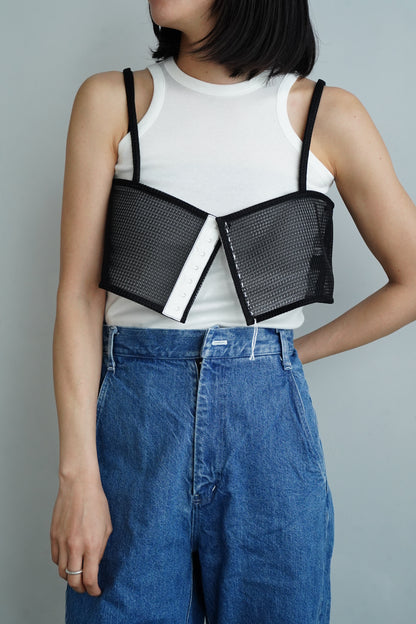 Double Mesh Cami / BLACK