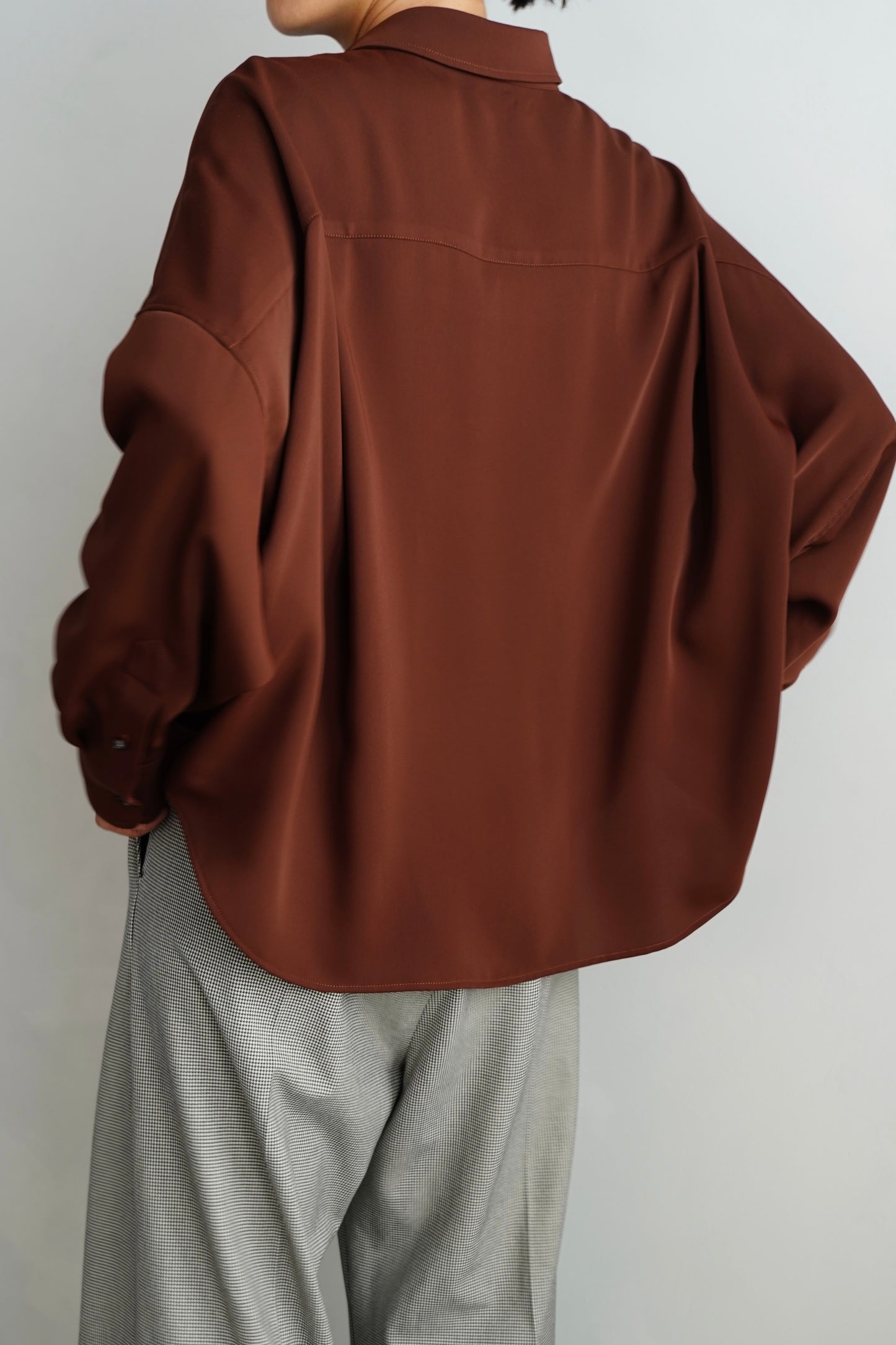 Silky Utility Shirts / BROWN -10月22日発送-
