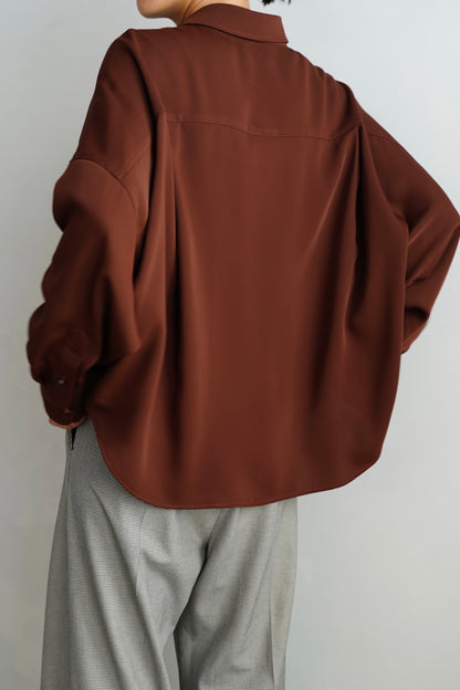 Silky Utility Shirts / BROWN -10月22日発送-