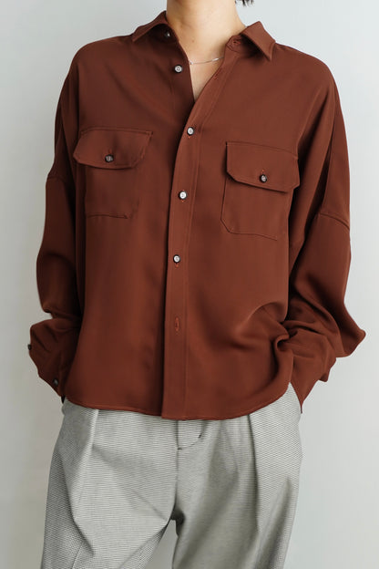 Silky Utility Shirts / BROWN -10月22日発送-