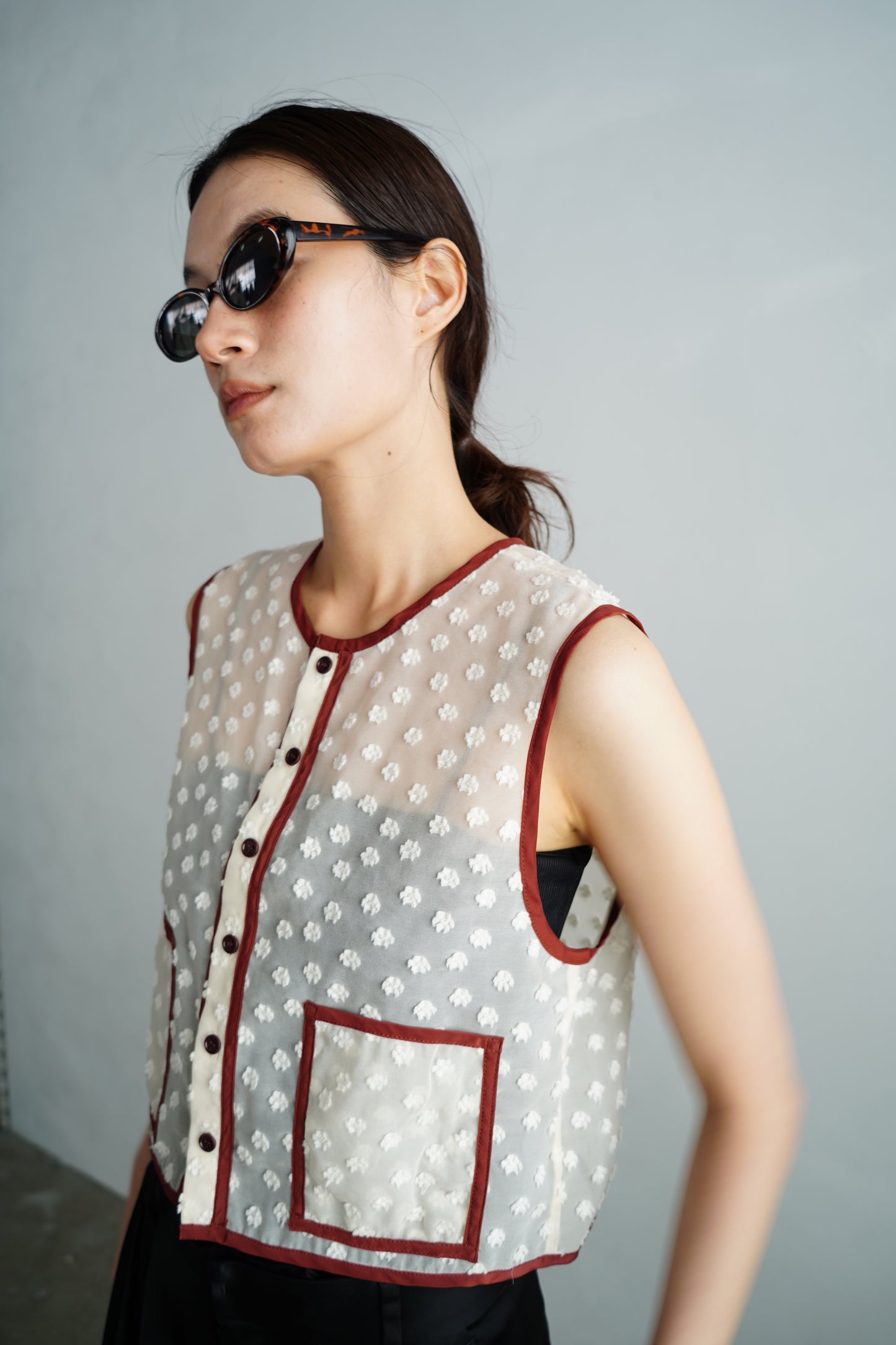 Cut Lace Vest / CREAM -5月1日発送-