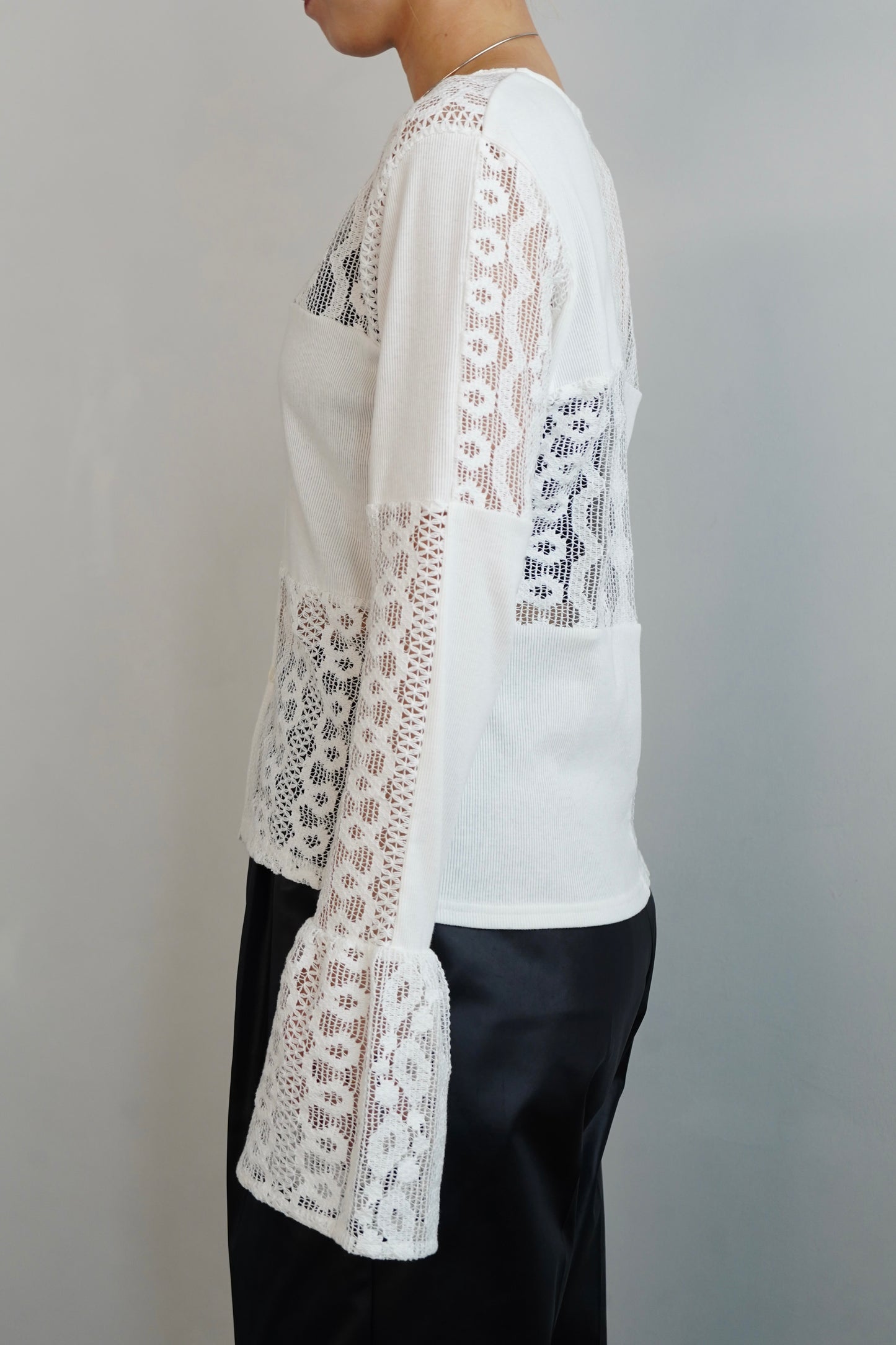 Lace cardigan / WHITE -10月10-15日発送-