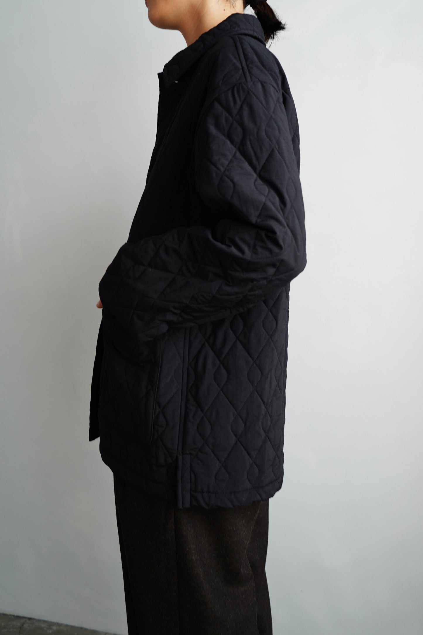 Quilted Middle Jacket / BLACK