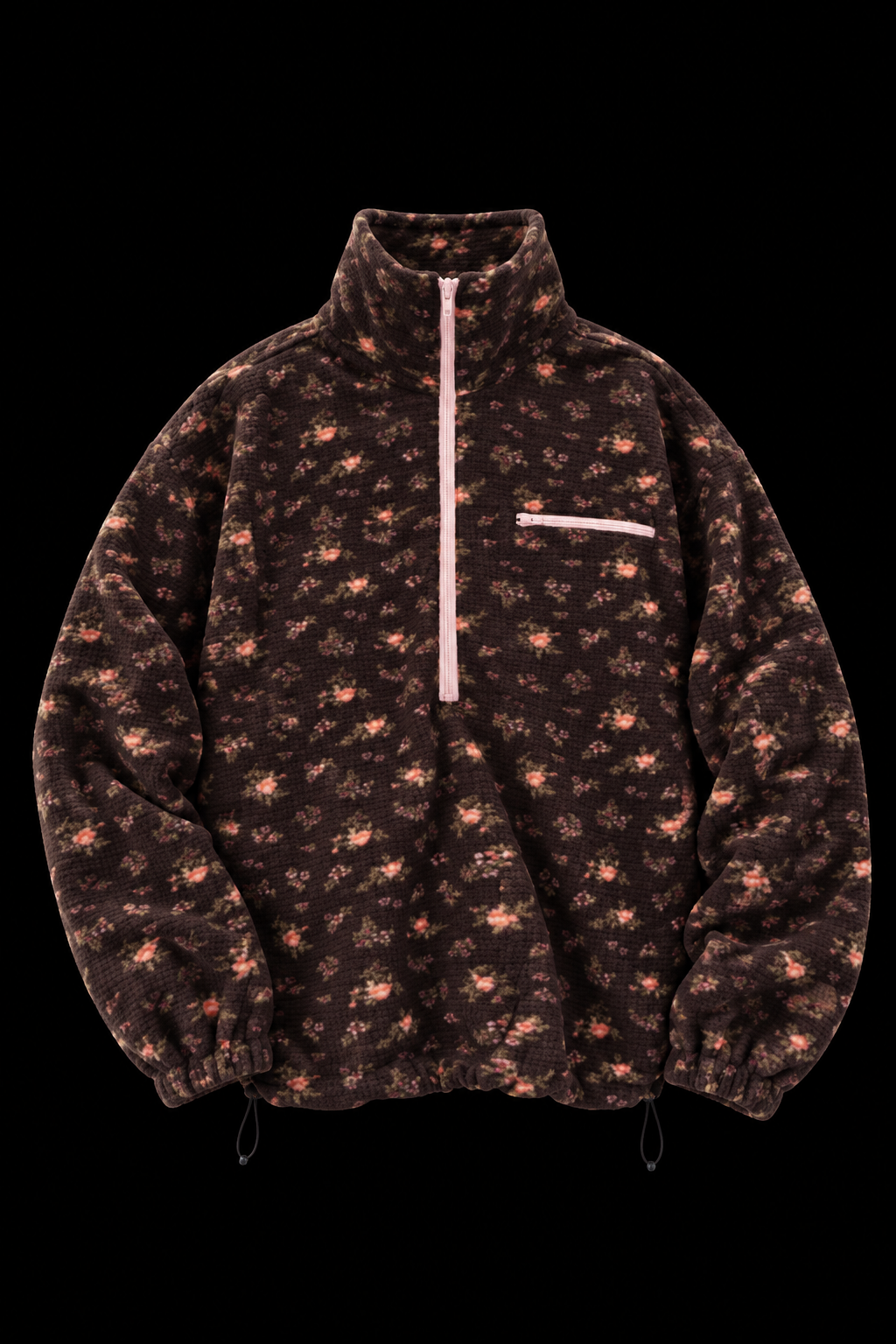 Flower  Half-Zip Jacket / BROWN -11月25日発送-
