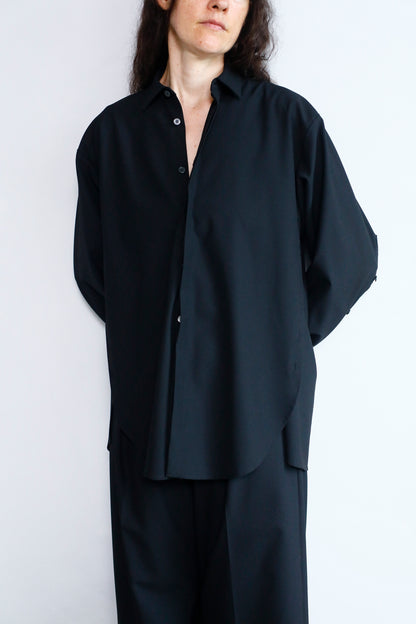 Side Button Shirts / BLACK