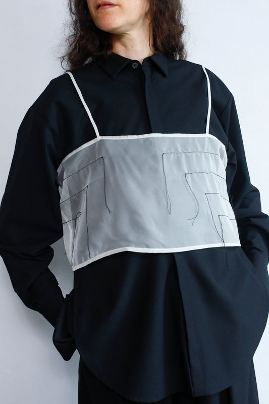 Organdy Draw Cami / WHITE -10月17日発送-