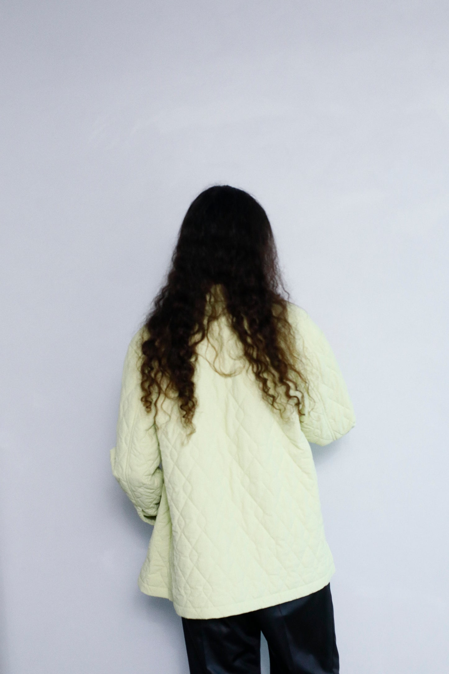 Quilted Middle Jacket / LIME