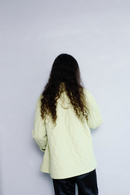 Quilted Middle Jacket / LIME