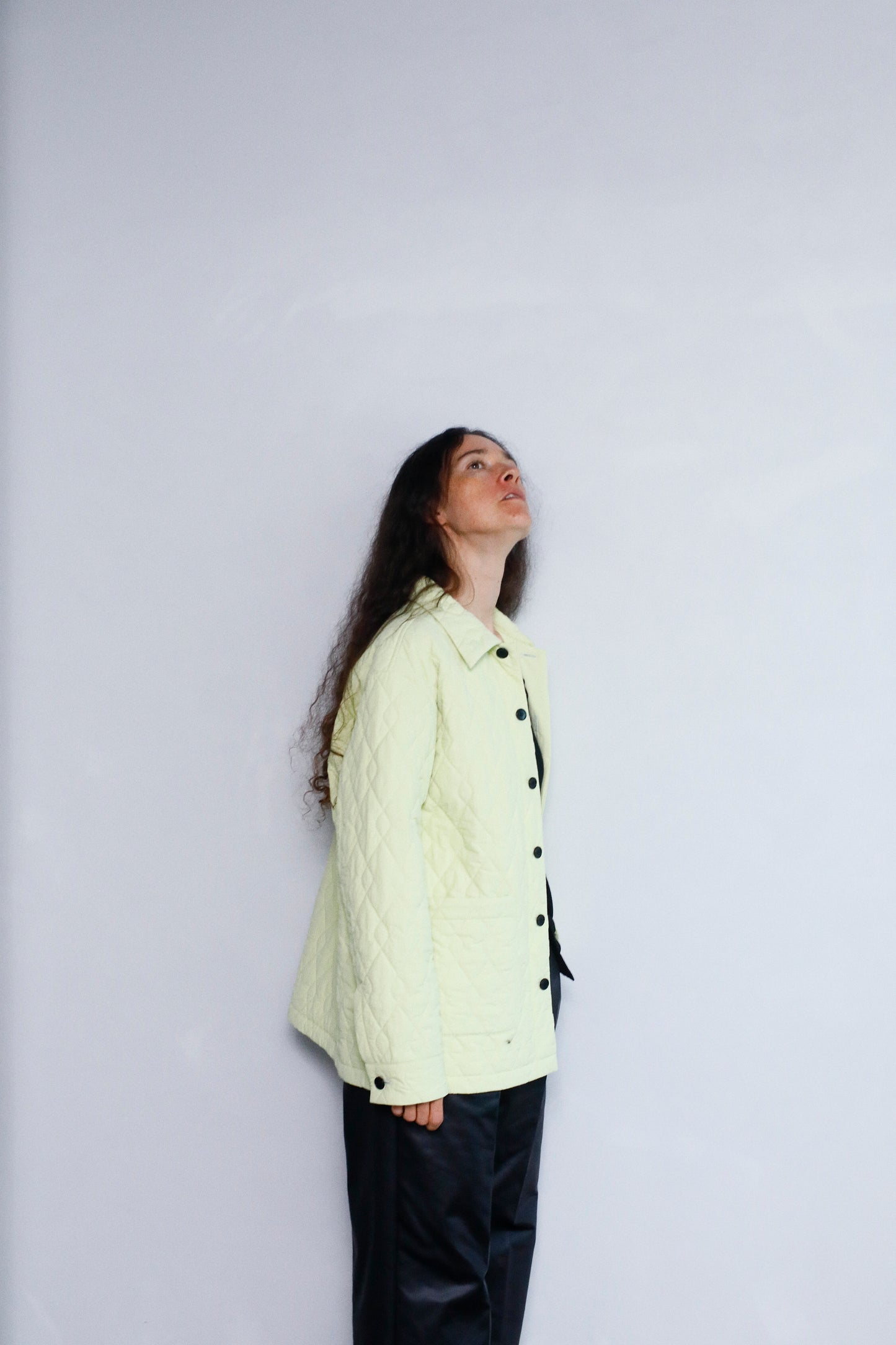 Quilted Middle Jacket / LIME