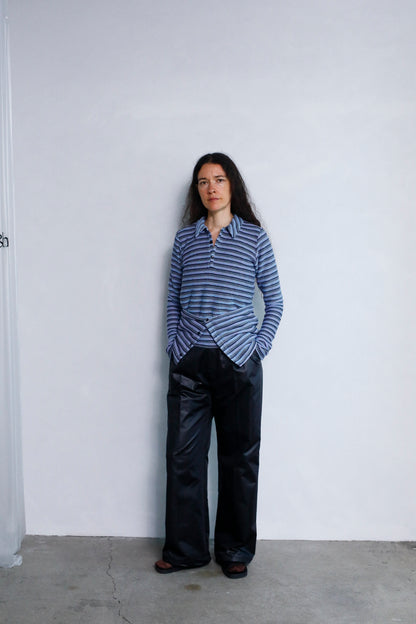 Multi Border Shirts / PURPLE