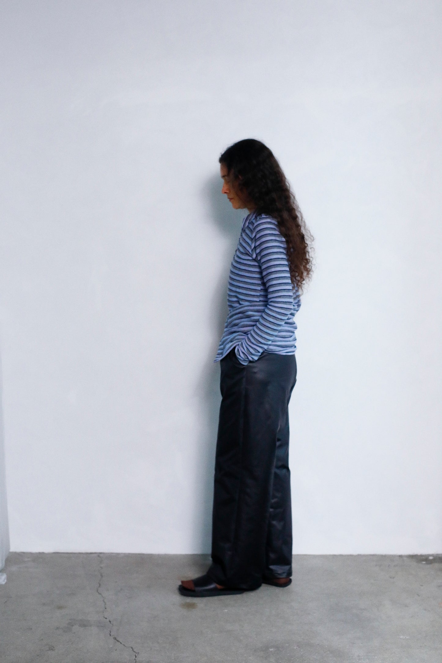 Multi Border Shirts / PURPLE