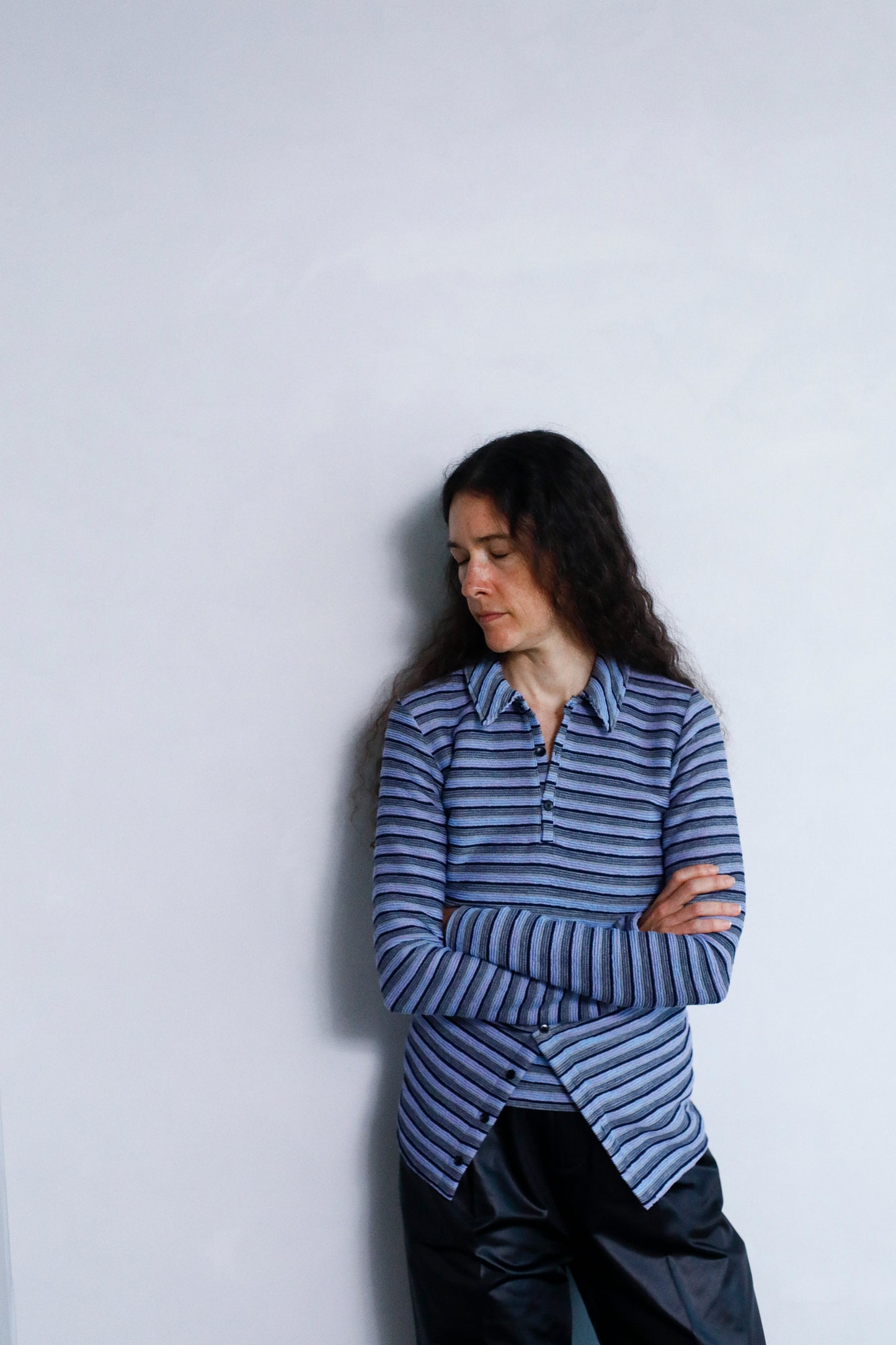 Multi Border Shirts / PURPLE