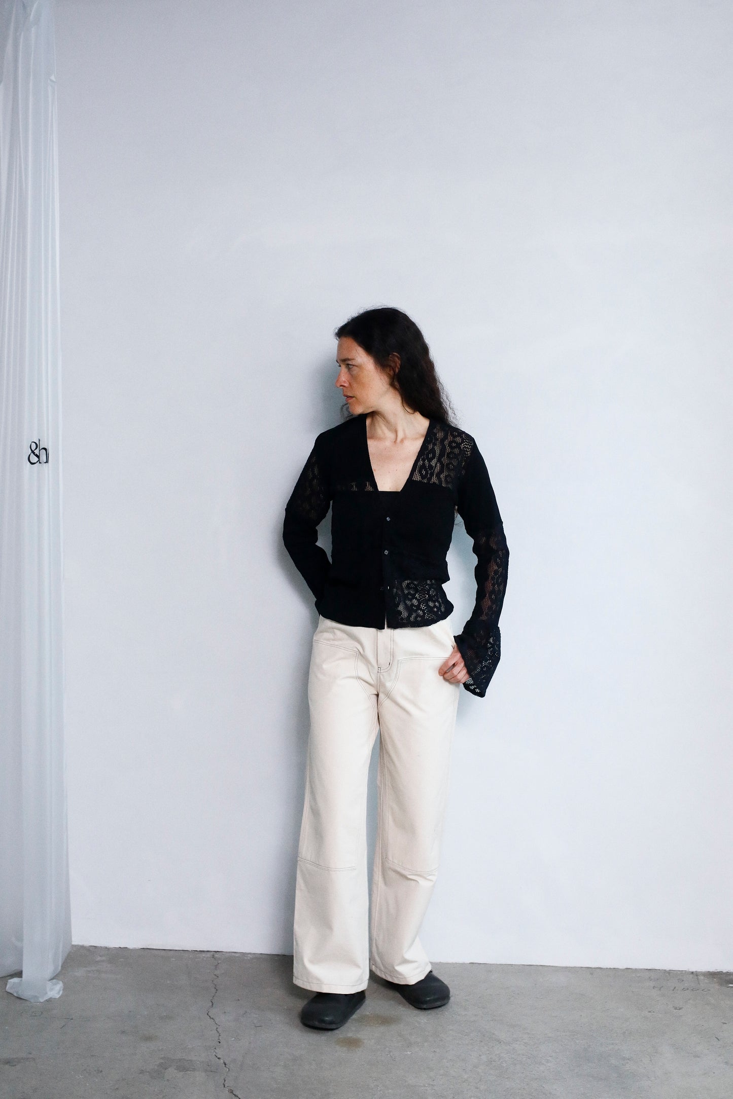 Lace cardigan / BLACK -10月10-15日発送-