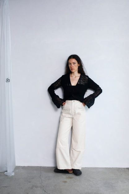 Lace cardigan / BLACK -10月10-15日発送-