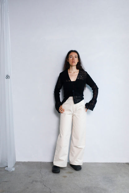Lace cardigan / BLACK -10月10-15日発送-