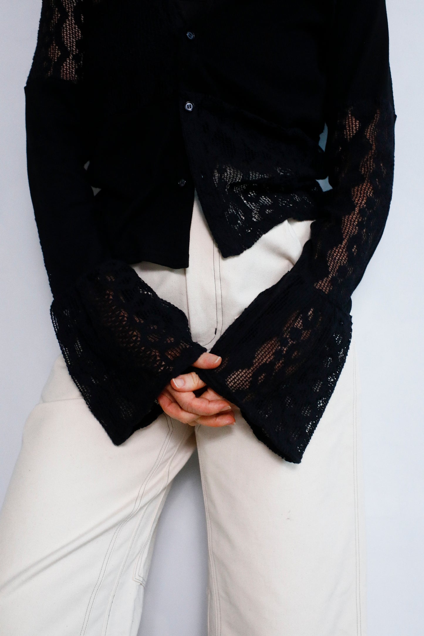 Lace cardigan / BLACK -10月10-15日発送-