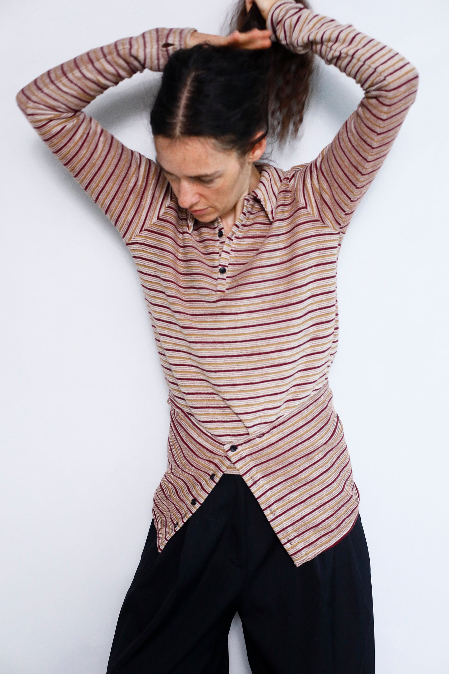 Multi Border Shirts / BROWN