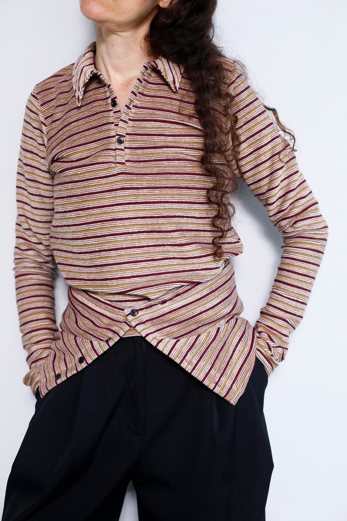 Multi Border Shirts / BROWN