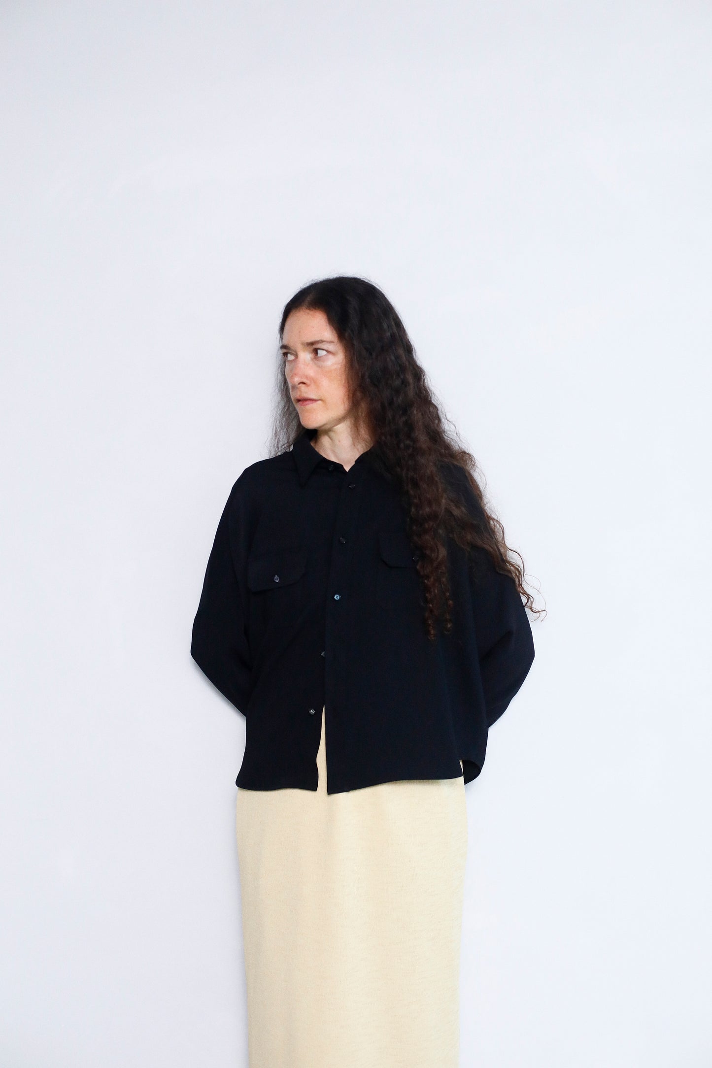 Silky Utility Shirts / BLACK -10月22日発送-