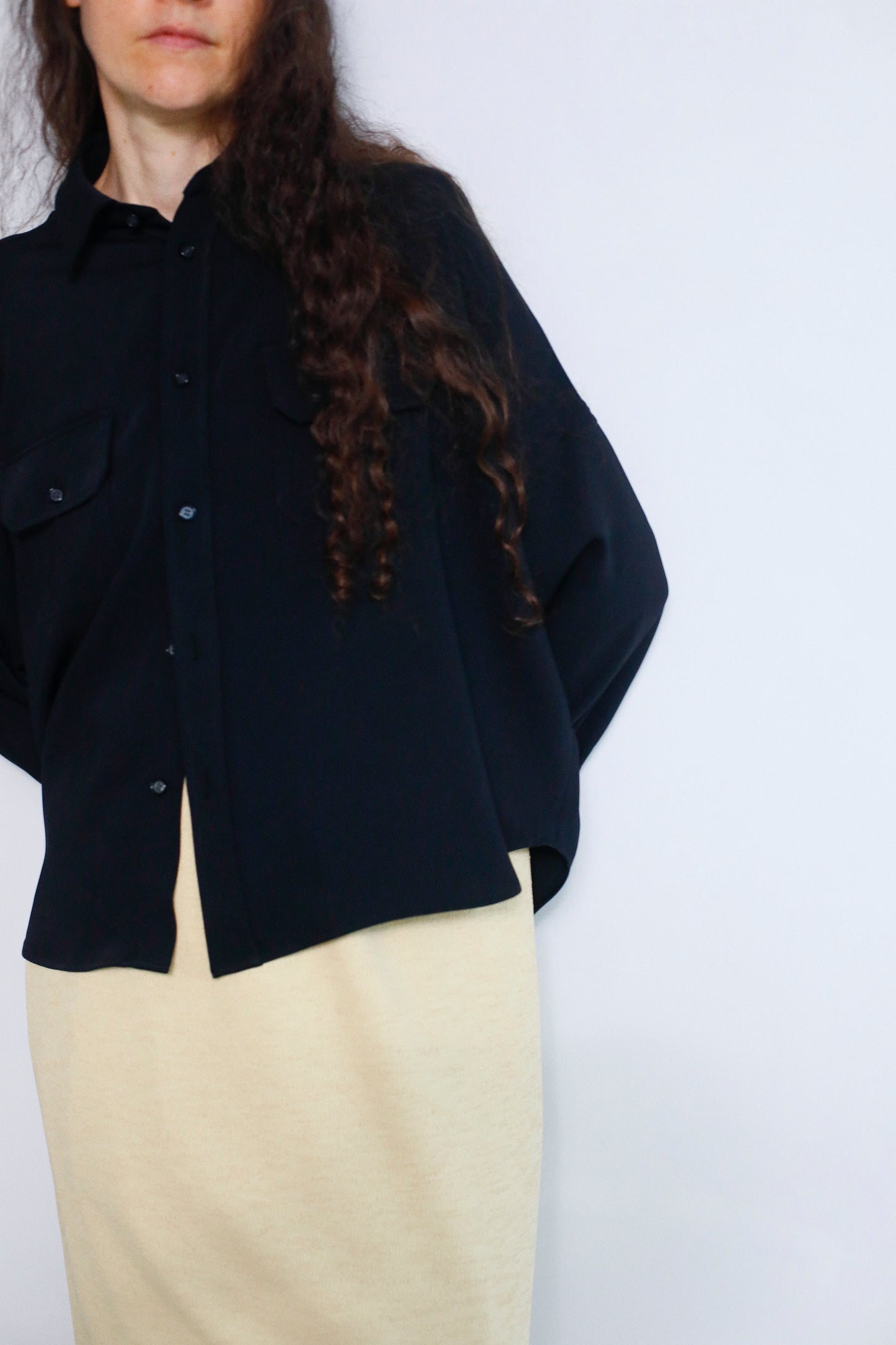 Silky Utility Shirts / BLACK -10月22日発送-
