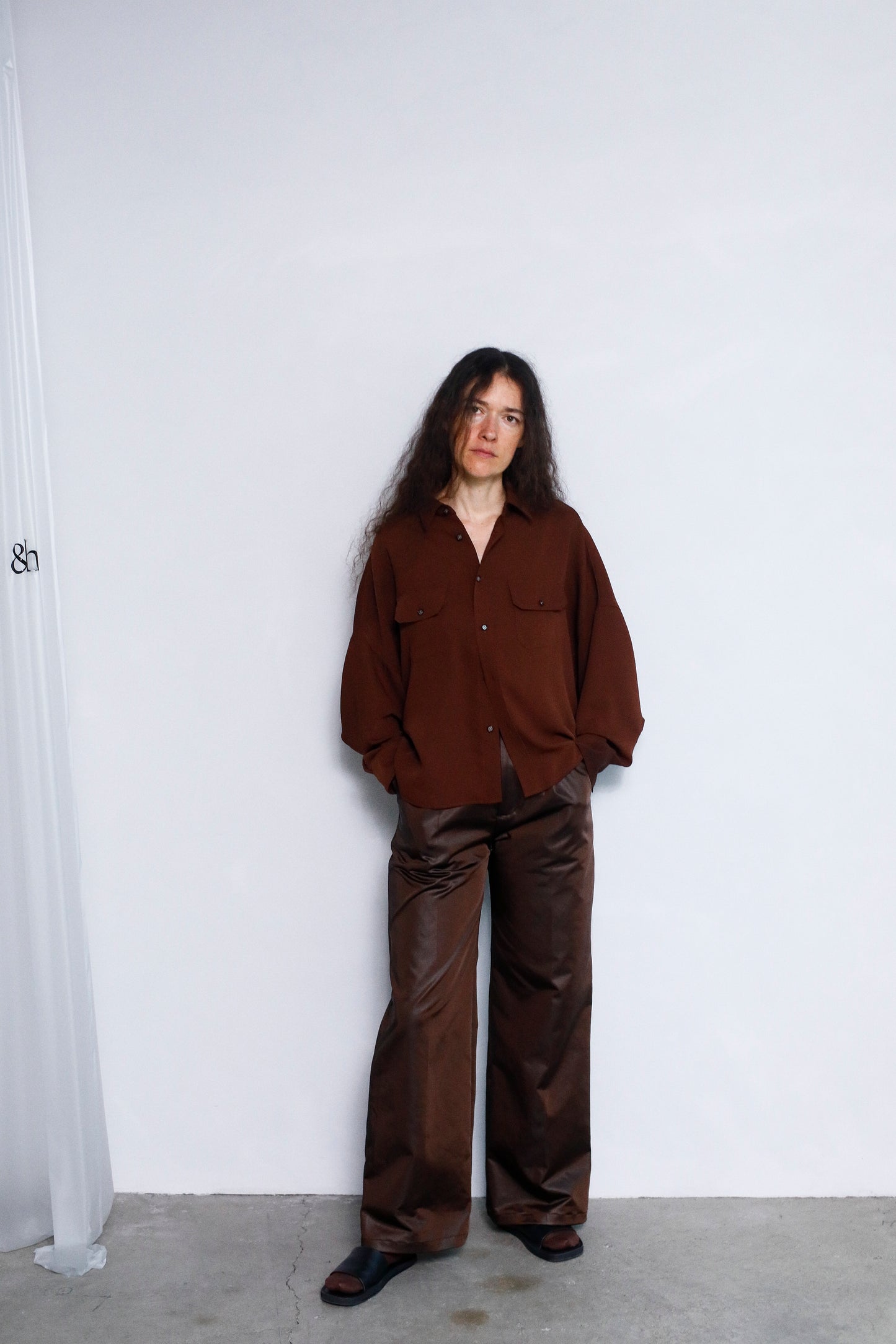 Silky Utility Shirts / BROWN -10月22日発送-