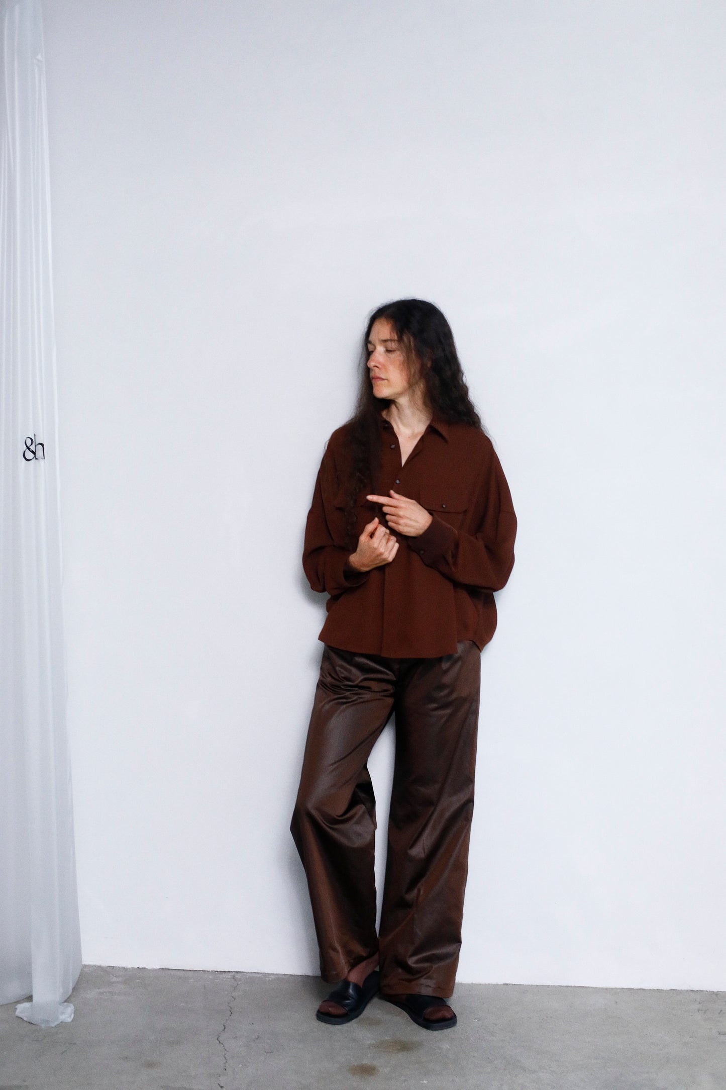 Silky Utility Shirts / BROWN -10月22日発送-