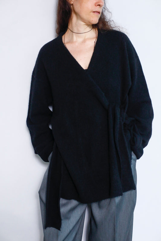 Cachecoeur Knit Cardigan / BLACK