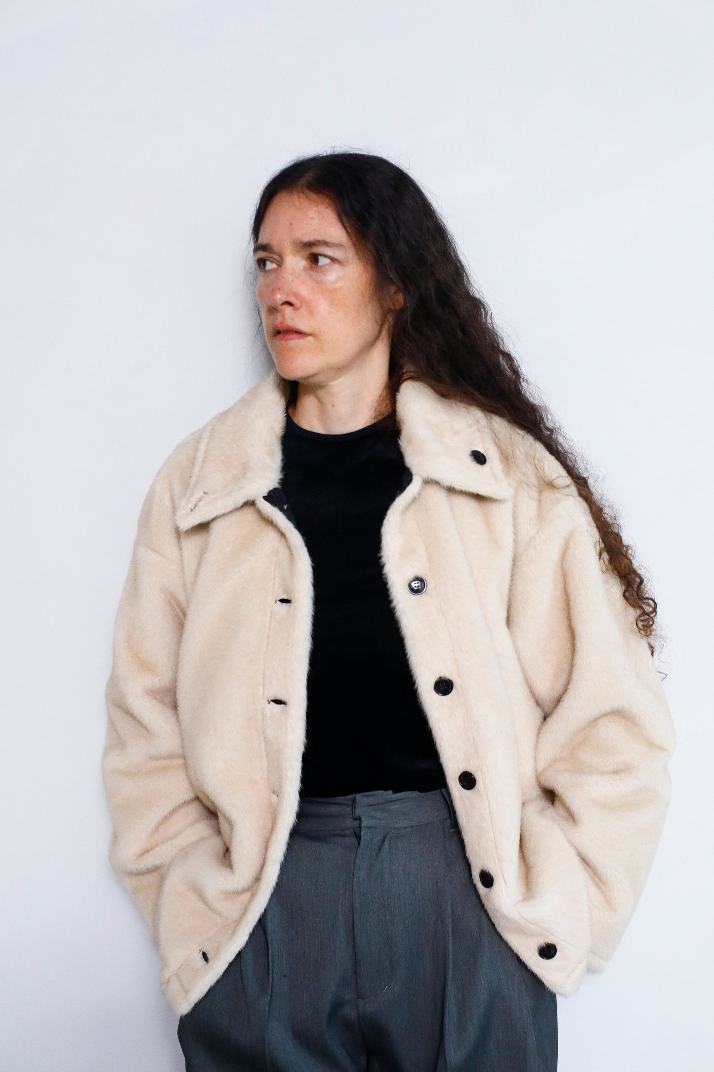 Reversible Fur Blouson / BLACKCREAM