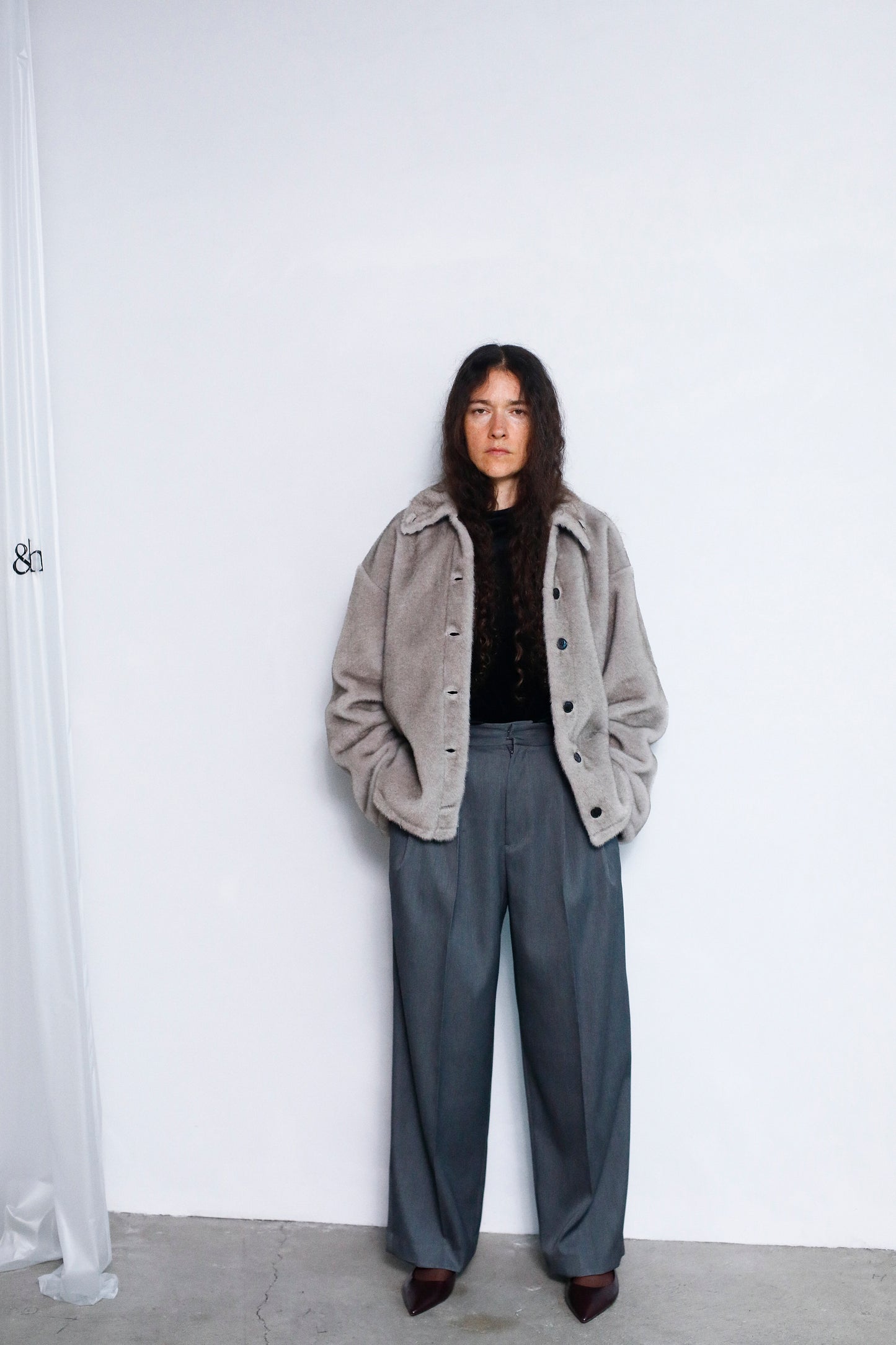Reversible Fur Blouson / BROWNGREIGE