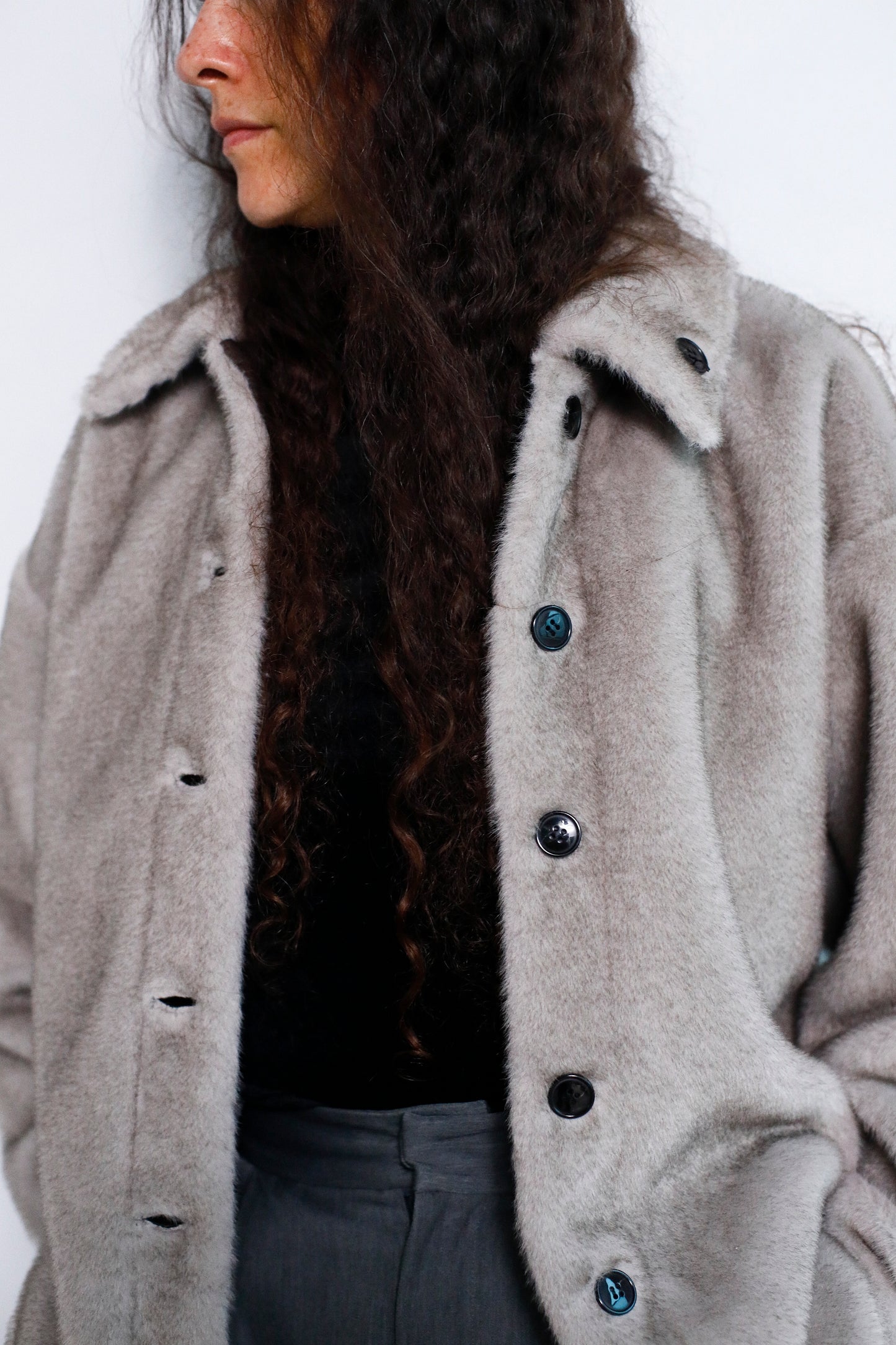 Reversible Fur Blouson / BROWNGREIGE