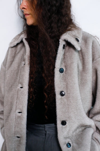 Reversible Fur Blouson / BROWNGREIGE
