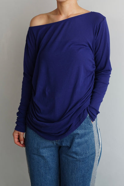 Shirring Pullover / PURPLE
