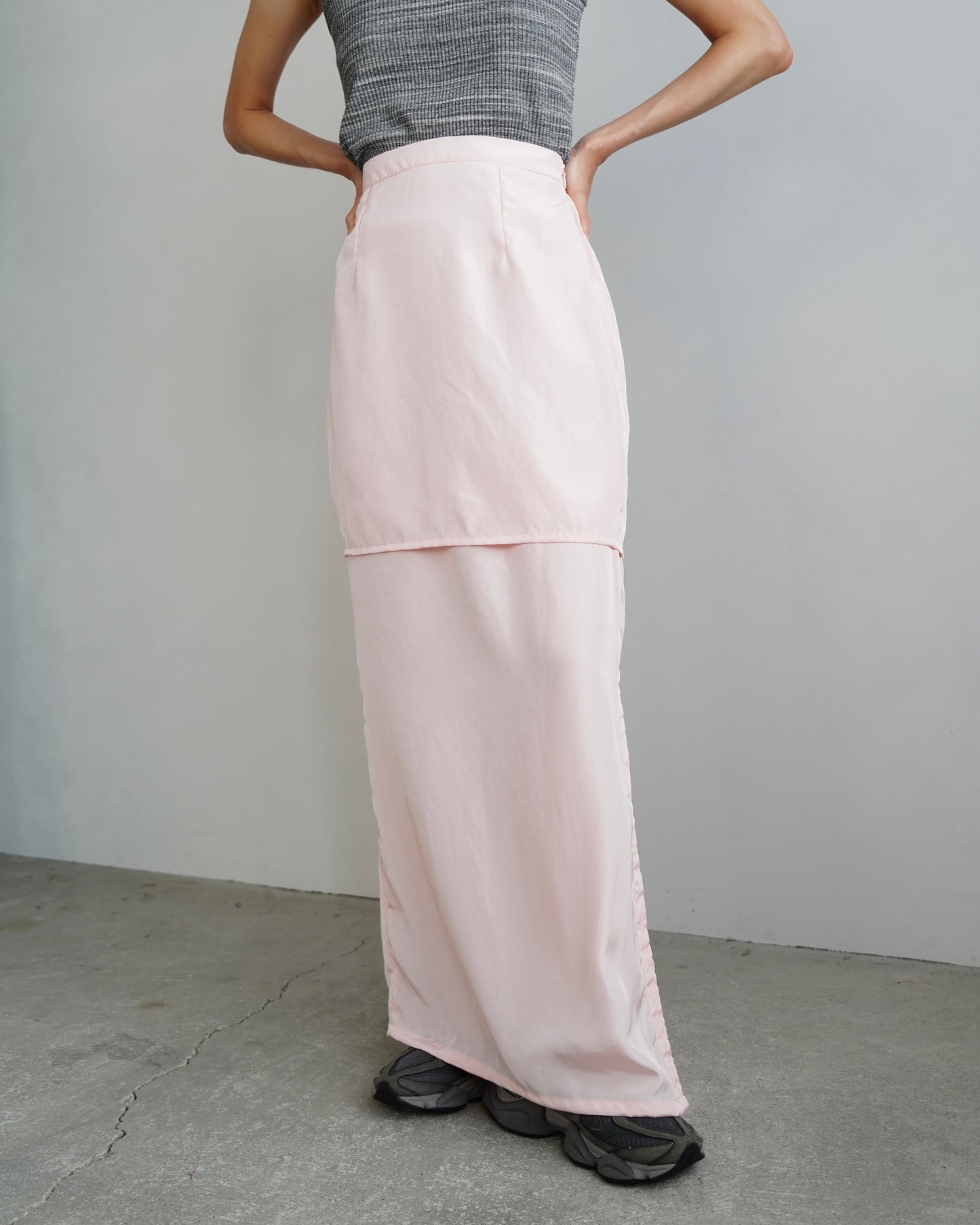 Layered Tight Skirt / PALEPINK -5日以内発送-