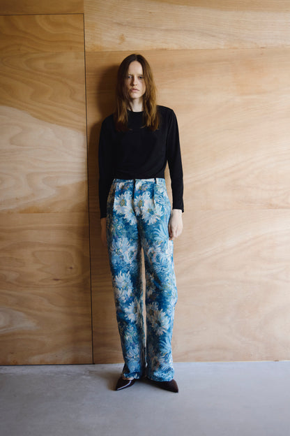 Jacquard Pants / BLUE -10月15-20日発送-