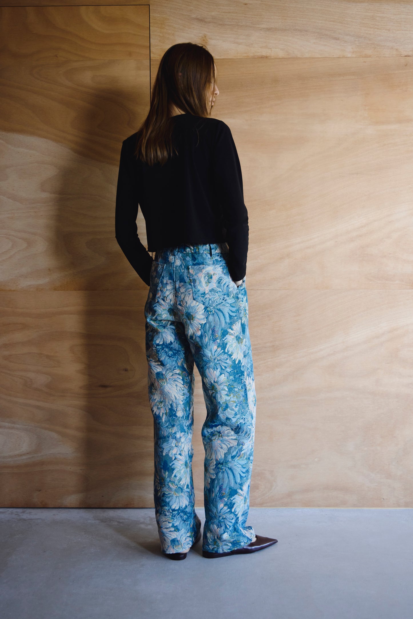 Jacquard Pants / BLUE -10月15-20日発送-