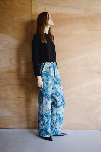 Jacquard Pants / BLUE -10月15-20日発送-